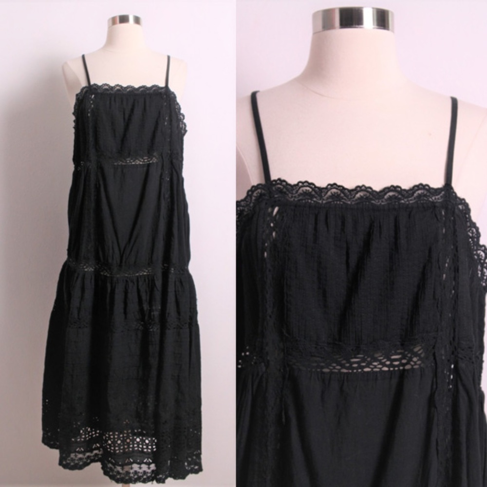 NWT Free People This Is It Midi Slip Dress Black